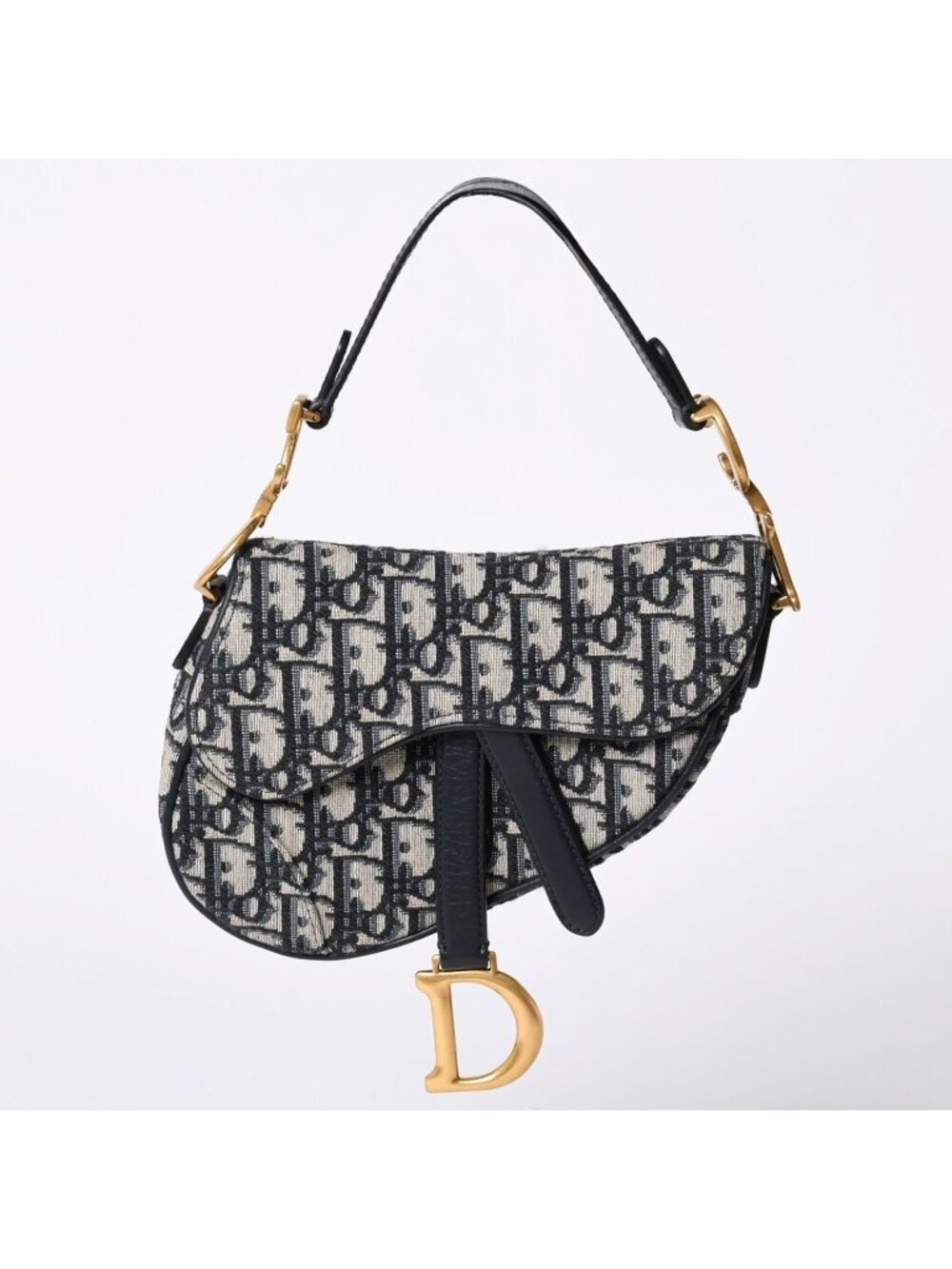 Dior Saddle Mini Bag M ZQ Oblique Navy